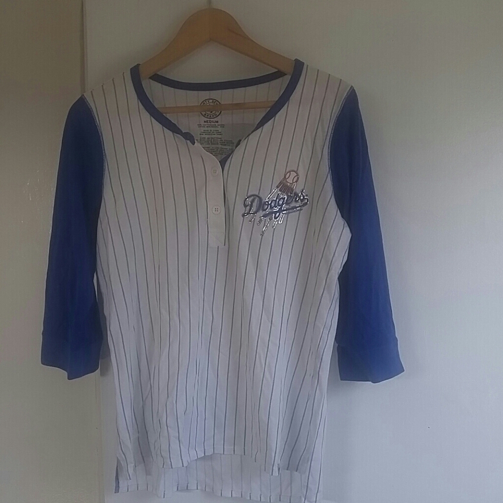 Los Angeles Dodgers Pinstripe Baseball Tee